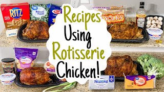 5 AMAZING Recipes Using ROTISSERIE CHICKEN  The FASTEST Easy Chicken Dinner Ideas  Julia Pacheco [upl. by Minor]