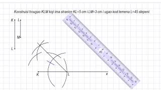 Matematika 6 razred  Konstrukcija trougla SUS [upl. by Piggy]