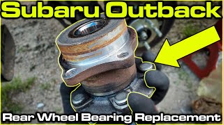 Subaru Legacy  Outback 1014 Rear Wheel Hub Bearing Assembly Replacement [upl. by Ciryl]