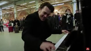 Henri Herbert Rocks The St Pancras Public Piano [upl. by Aikkin943]