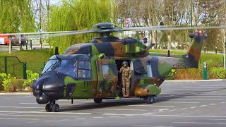 NH90 LANDING amp TAKEOFF FROM A PARKING [upl. by Ahsekan399]