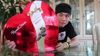 MASSIVE Box of Chocolates CHALLENGE for valentines day [upl. by Ylelhsa]