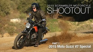 2015 Moto Guzzi V7 Special  Scrambler Shootout Part 1  MotoUSA [upl. by Atram]