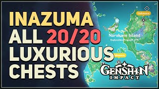 All 20 Inazuma Luxurious Chest Locations Genshin Impact [upl. by Orian]