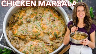 Creamy Chicken Marsala Recipe  30 Minute Dinner [upl. by Yeaton]