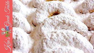 How To Make Kourabiedes  Traditional Greek Butter Cookies [upl. by Jourdain]