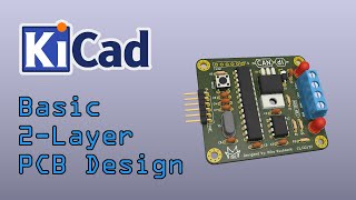 Basic KiCad 2Layer PCB Routing Demonstration [upl. by Attehcnoc]