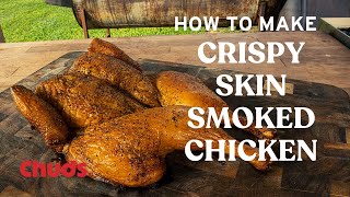 Crispy Skin Smoked Chicken  Chuds BBQ [upl. by Nelyk136]