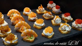 CANAPÉS PARA FIESTAS RECETA MUY FÁCIL [upl. by Llednil871]