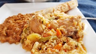 HOW TO MAKE ARROZ CON POLLO with vegetablesMEXICAN CHICKEN AND RICE with vegetables ❤ [upl. by Yanaton]