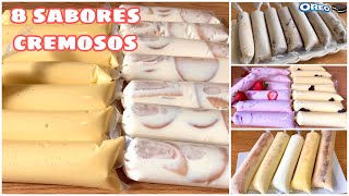 BOLIS O HELADOS CREMOSOS Y DELICIOSOS 😋PREPALOS EN CASA [upl. by Adnalay]