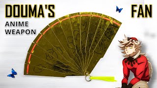 Crafting Doumas Fan from Demon Slayer  A Papercraft Tutorial [upl. by Afaw]