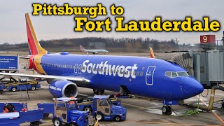 Full Flight Southwest Airlines B737800 Pittsburgh to Fort Lauderdale PITFLL [upl. by Copp]