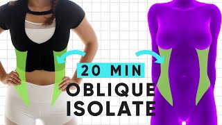 20 Minute Waist Shaping Workout  at home exercises for sleek obliques [upl. by Iaw]