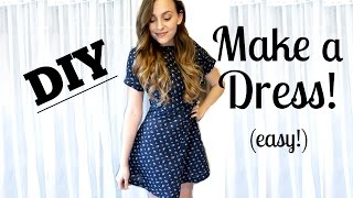 HOW TO SEW A DRESS FROM SCRATCH EASY  Jessica Shaw [upl. by Stafani]