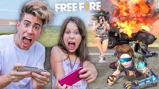 JUGANDO FREE FIRE CON MI HERMANITA DE 10 AÑOS ÉPICO [upl. by Olivero405]