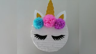 COMO HACER UNA PIÑATA DE UNICORNIO  UNICORN PINATA [upl. by Perry]