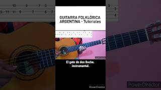 Gato InstrumentalFolklorefolclore guitarra tutorialyoutube [upl. by Nwahsan584]