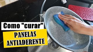 COMO FAZER A CURA DE PANELA ANTIADERENTE PARA NÃO GRUDAR  PRIMEIRO USO  Não Sou Dondoca [upl. by Llevram350]