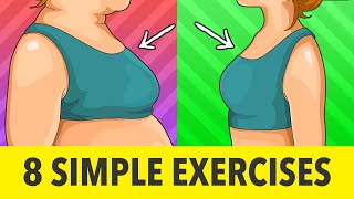 8 Simple Exercises To Reduce Chest Fat [upl. by Rowen]