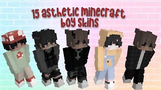 top 15 aesthetic minecraft boy skins [upl. by Laine164]