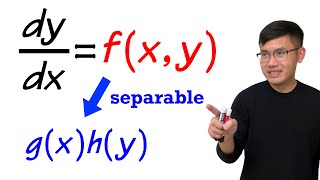 Separable Differential Equation introduction amp example [upl. by Lenwood]