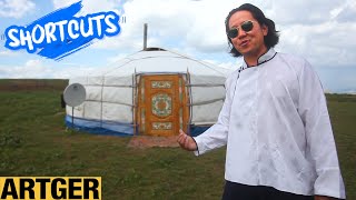 REAL MONGOLIAN YURT Take a look inside  Shortcuts with Batush [upl. by Enomis]