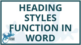 How to use the heading styles function in Word [upl. by Nikos]