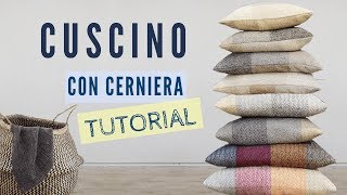 Fodera per cuscino con cerniera  tutorial per principianti [upl. by Kliman]