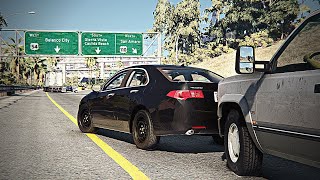 BeamNG Drive  Realistic Freeway Crashes 4 [upl. by Annirok359]