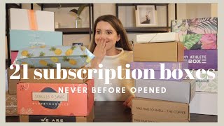 21 NEVER BEFORE OPENED SUBSCRIPTION BOXES  2020 Subscription Box Unboxing and Review [upl. by Hervey797]