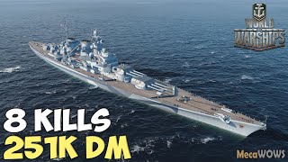 World of WarShips  Pommern  8 KILLS  251K Damage  Replay Gameplay 4K 60 fps [upl. by Kelam]