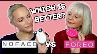 BATTLE OF THE AT HOME MICROCURRENT DEVICES  NUFACE VS FOREO BEAR [upl. by Stutsman]