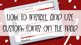 How to Install and Use Custom Fonts on the iPad [upl. by Compton]