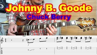 ギターソロ初心者レッスン【Johnny B GoodeChuck Berryジョニー・ビー・グッドチャック・ベリー】 tab付きロックンロールの名曲でソロの弾き方を練習しよう！ [upl. by Nagad910]