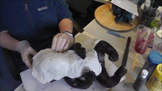 Making a Silicone Baby Doll  TARRA  Part 2 mother mould seam and removing sculpt [upl. by Merrow]