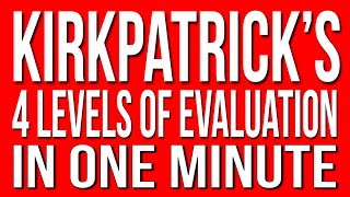 Kirkpatricks 4 Levels of Evaluation [upl. by Barton]