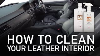 How to clean your leather interior  Autoglym Leather Cleaner  Care Balm [upl. by Brit]