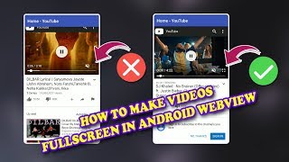 How to Enable Fullscreen mode in any videos in webview Android Studio Tutorial [upl. by Elleuqram]