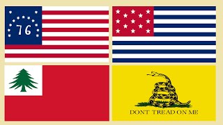 Flags of the American Revolution Historical Flags of USA [upl. by Hembree]