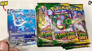 I Got Special Art Vaporeon VMAX Card Opening Pokémon Evolving Skies Packs [upl. by Mcculloch]