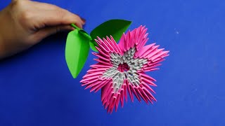 How to make a paper flower 3D origami tutorial [upl. by Jedlicka]