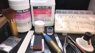 Acrylic Nails For Beginners  Supplies Needed To Do Nails [upl. by Delmer991]