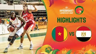 Cameroon  Egypt  Game Highlights  FIBA Womens AfroBasket 2021 [upl. by Elgar]