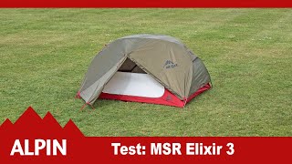 Test 2021 MSR Elixir 3  Zelt  ALPIN  Das Bergmagazin [upl. by Arhez]