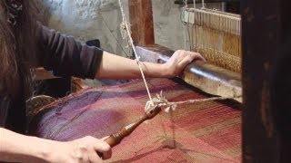 How To Weave On A Traditional Loom [upl. by Elletnahc]