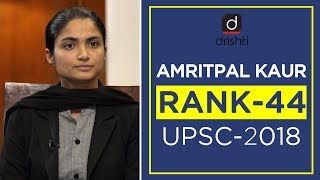 UPSC Topper Mock Interview Amritpal Kaur Rank 44 CSE 2018 [upl. by Sauncho188]