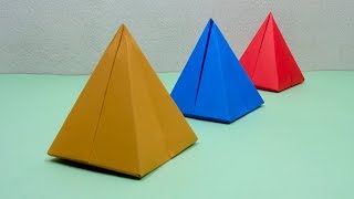 How To Make a Paper 3D Pyramid  Very Easy Origami Pyramid for Beginners DIY Crafts Ideas [upl. by Dielle906]