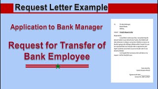 How to write transfer request letter format for bank employee  Internal Job posting [upl. by Adnoma848]