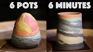 6 Pots in 6 Minutes  VIVID Pottery Compilation [upl. by Iong408]